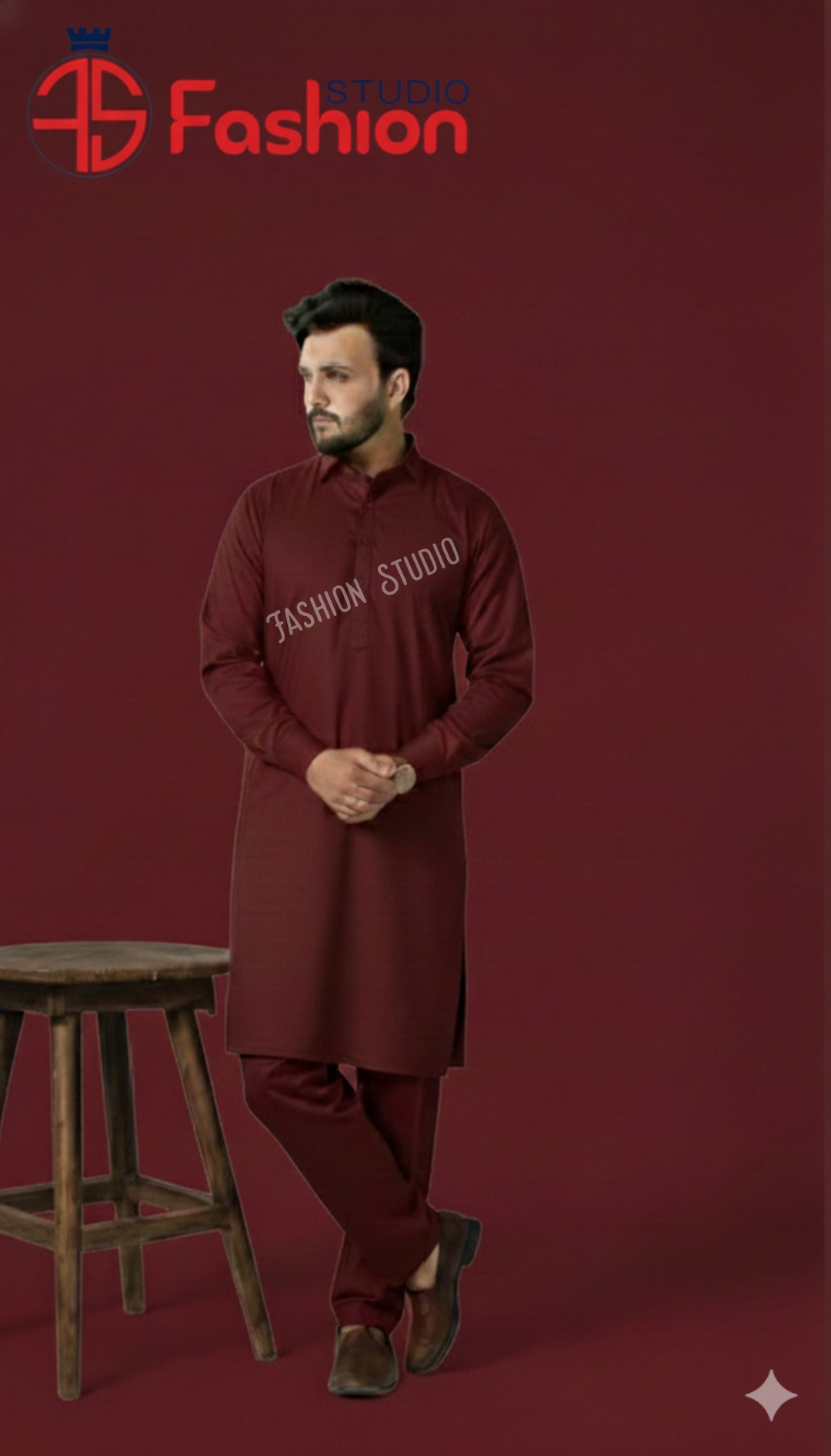 Wash n Wear Boski ( Mahroon)