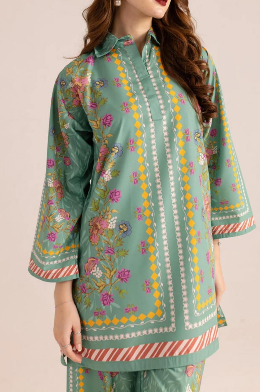 Stitched 2 Piece Printed Shirt and Trouser