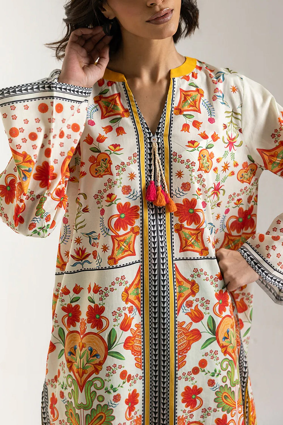 Stitched 2 Piece Printed Shirt and Printed Trouser