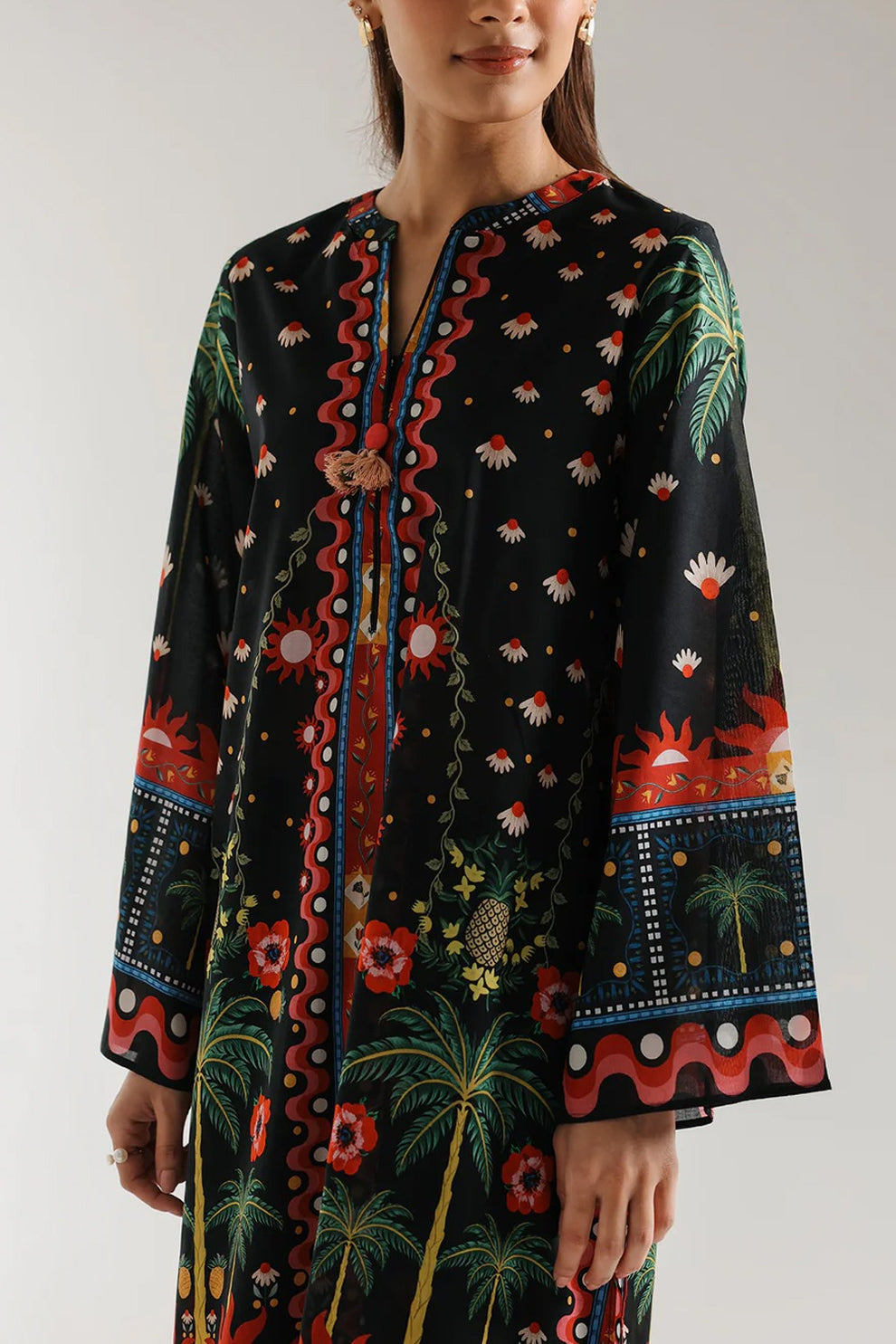 Stitched 2 Piece Printed shirt and Printed Trouser