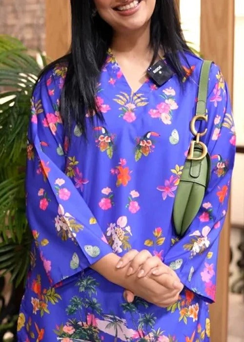 Stitched 2 Piece Printed Shirt and Printed Trouser